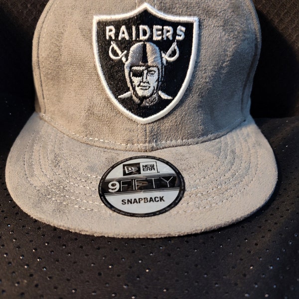 Las Vegas Raiders Snapback Cap New Adult Adjustable Hat Faux Suede Leather