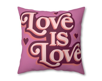Love Is Love, Spun Polyester Pillowcase