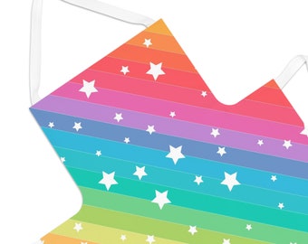 Rainbow Stars, Adult Apron (AOP)