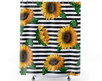 Sunflower, Polyester Shower Curtain
