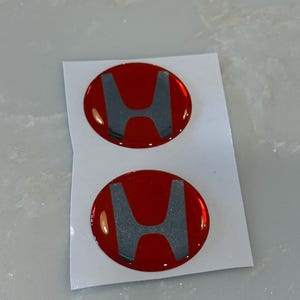JDM Honda Shift Knob Emblem – 4-Pack | 29.4mm 3D Dome Resin Stickers