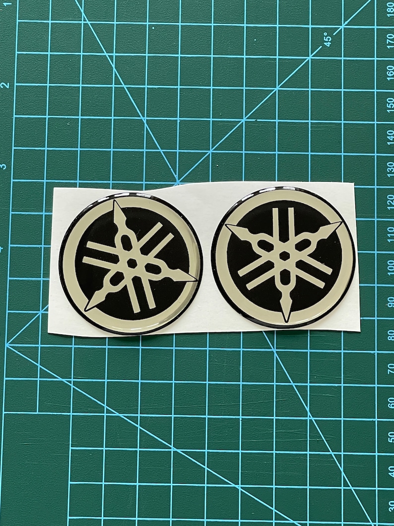 2x 2" 3D Emblem Decal Logo Fairing/Fender Sticker GSXR Black