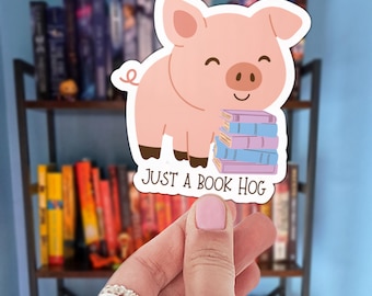 Reader Gift Pig Bookish Sticker