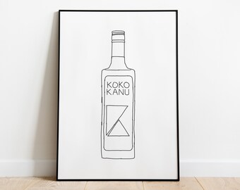 Koko Kanu alcohol illustration poster
