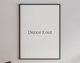 Grey's Anatomy quote poster. Christina Yang - Dance it out DIGITAL FILE