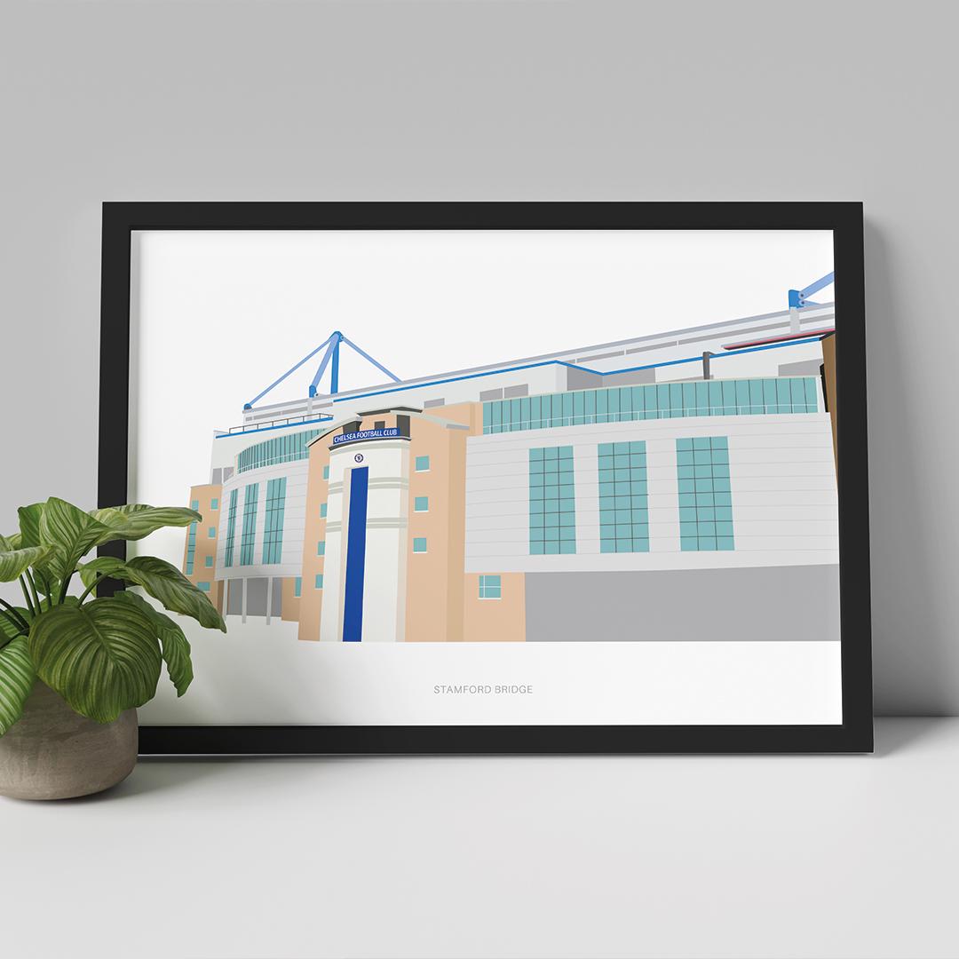 Stamford Bridge, Chelsea illustration poster
