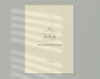 Grey's Anatomy quote poster. Meredith Grey - The carousel never stops turning DIGITAL FILE