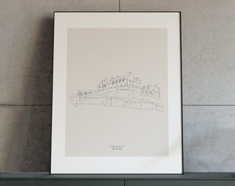 Edinburgh hand-drawn print poster