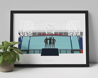 Old Trafford, Manchester United illustration poster