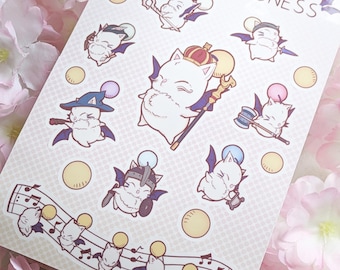 FFXIV Moogle Madness Sticker Sheet - Good King Moggle Mog XII