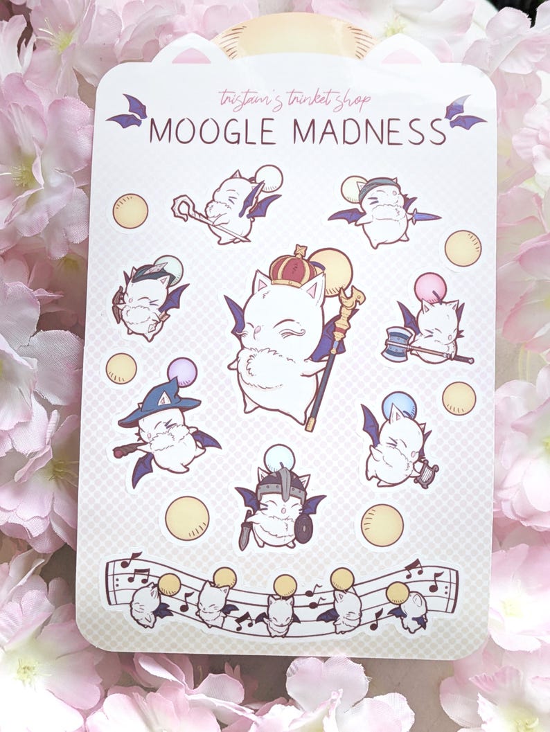 FFXIV Moogle Madness Sticker Sheet - Good King Moggle Mog XII image 3