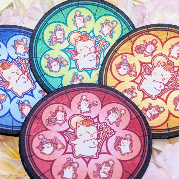 Good King Moggle Mog Coasters - Set of 4 - FFXIV - Final Fantasy 14 - 4 Colors