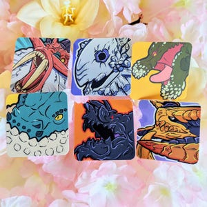 Lot de 6 autocollants - Monster Hunter Wilds - Emotes MHWilds