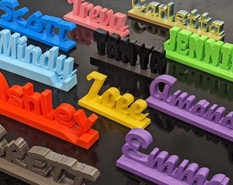 Personalized 3D Printed Desk Name Plate