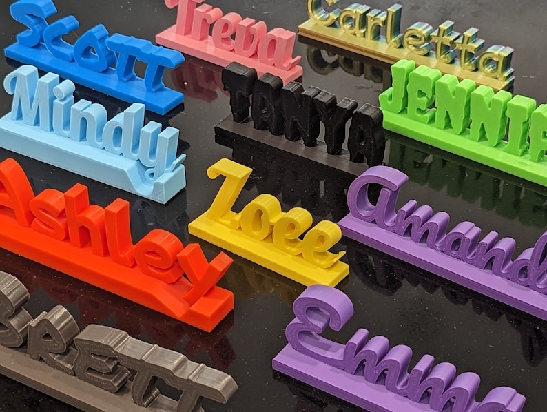 Personalized 3D Printed Desk Name Plate Etsy