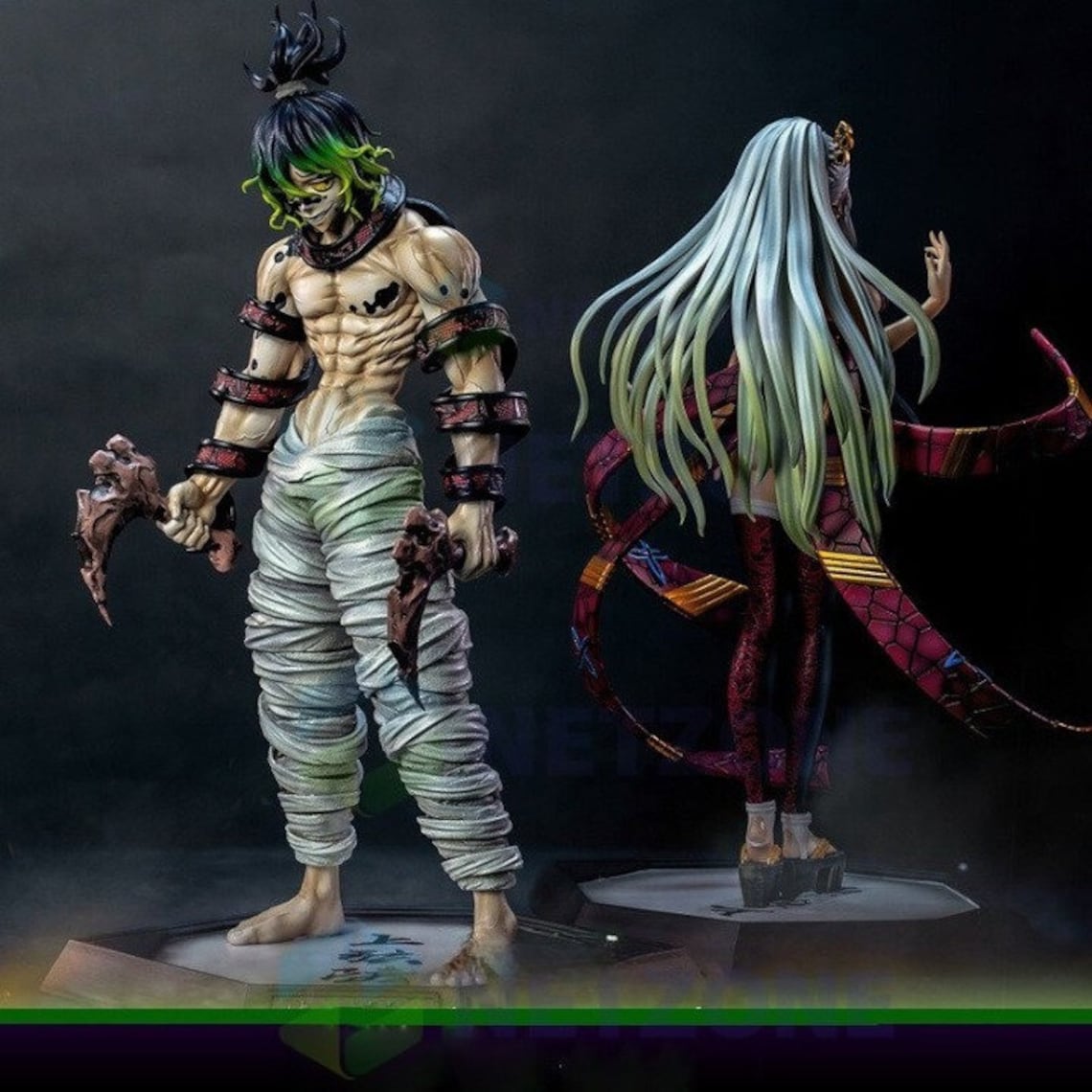 Demon Slayer Daki Anime Figure 30cm PVC Kokushibou / Gyuutarou Etsy