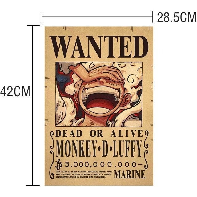 One Piece Wanted Poster New Edition 41,9 x 29,2 cm 17 pezzi 17 pezzi cappello di paglia pirati Crew Rufy collezione 1,5 miliardi di regali di compleanno 