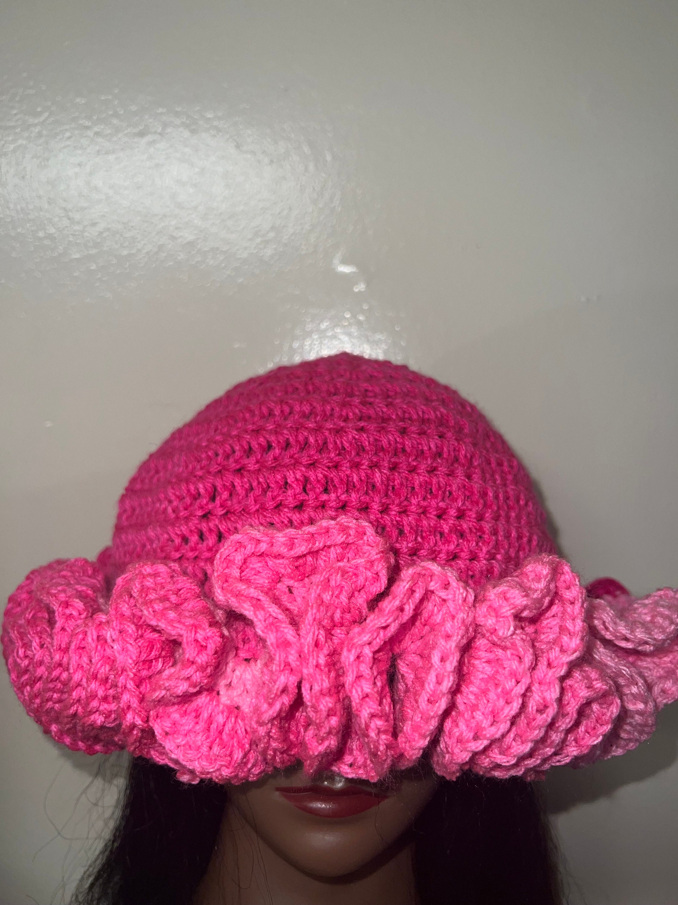 Ombré Ruffle Beanie Handmade Crochet - Etsy