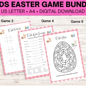 Printable Easter Games for Kids and Family in a Bundle - Etsy