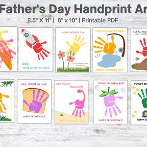 DIY Geschenk für Papa, Vatertag Handabdruck, Vatertagsgeschenk von Kindern, Handabdruck Kunst, Vatertag Handabdruck Andenken Kunst Bild 1