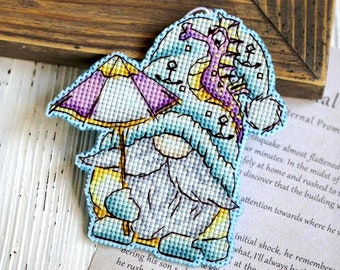 Sea gnome cross stitch pattern, Small cross stitch, Summer cross stitch, Baby cross stitch, Funny cross stitch, Digital download PDF