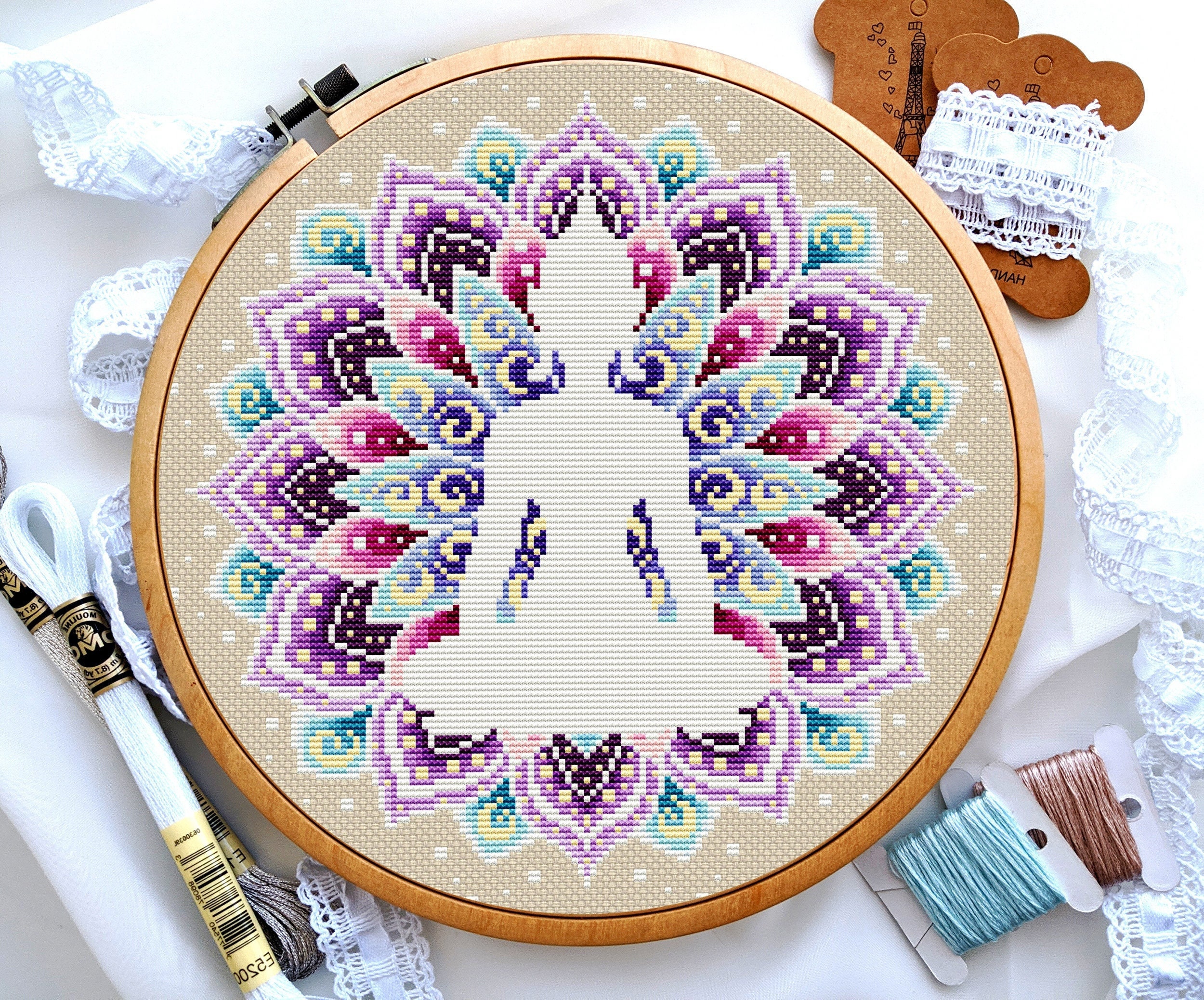 DIY Débutant Canevas Imprimé Kit Broderie Point De Croix - Amants