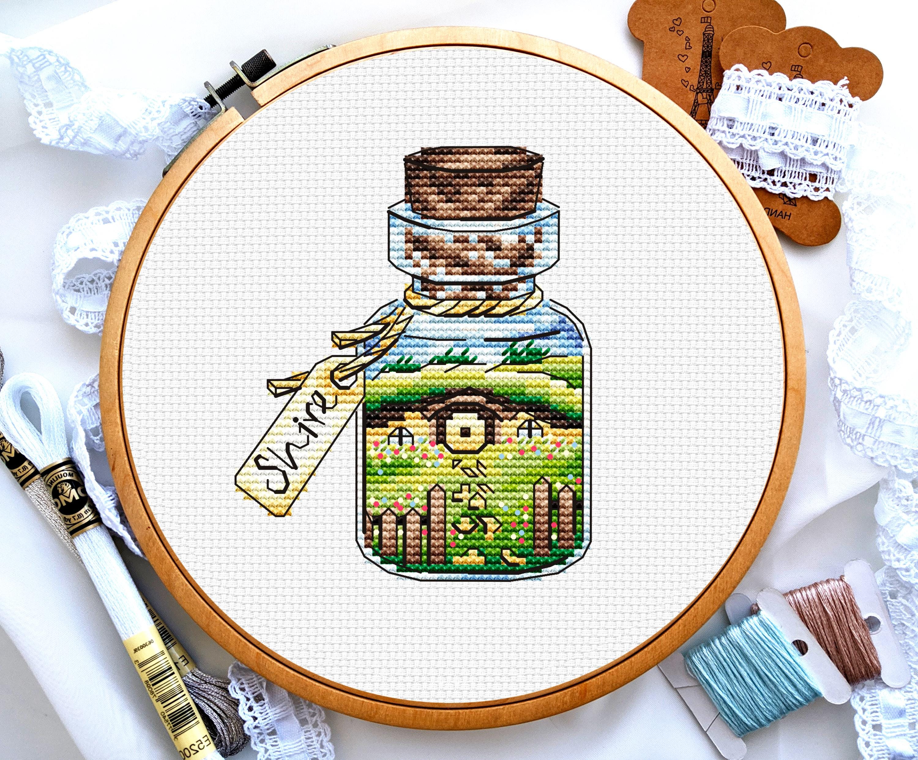 Magic in a bottle cross stitch,  Small cross stitch, Funny cross stitch, Digital PDF
