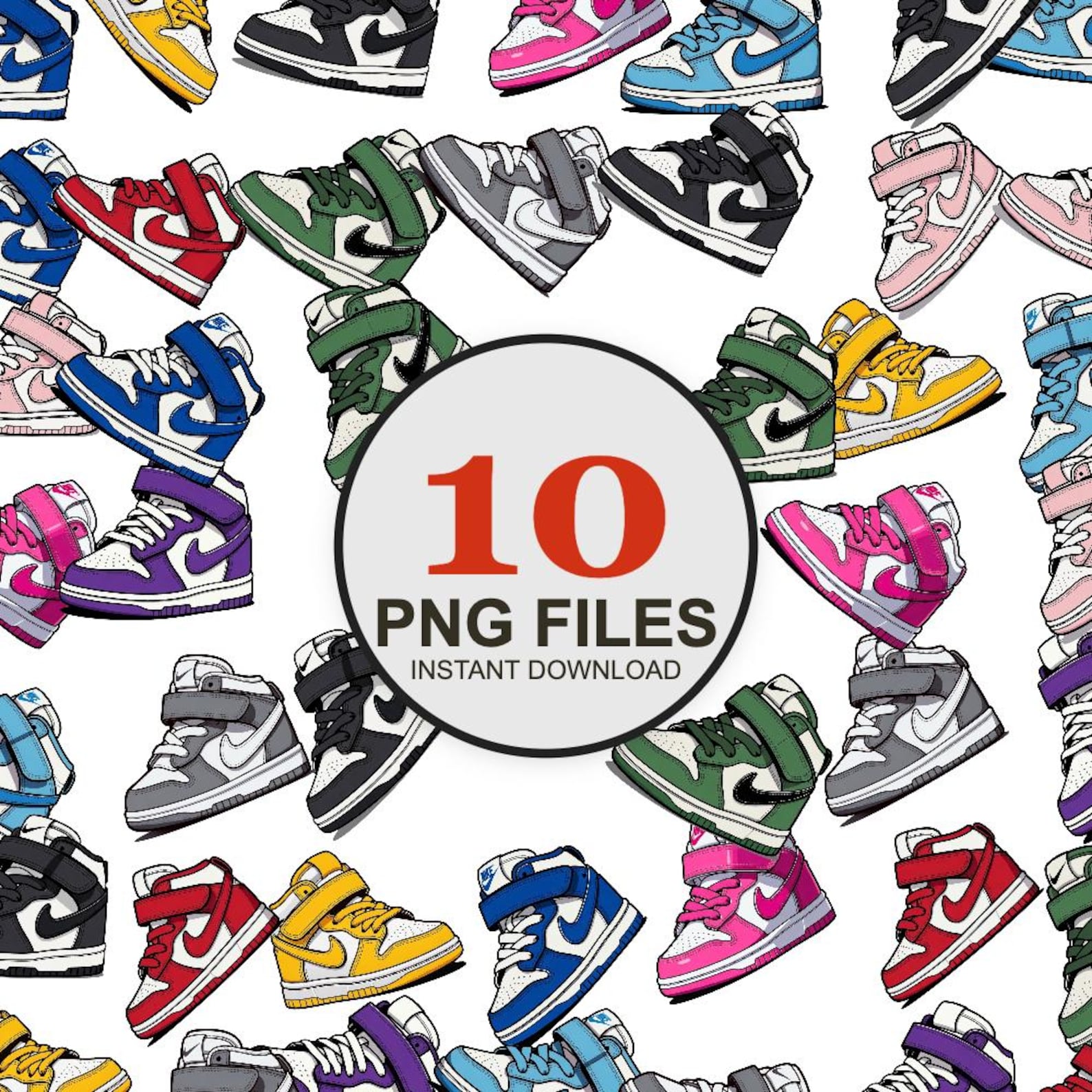 Sticker Dunks Dunks OG Art - Baby Shower Party Decor - Sneaker Party Props - Baby ...
