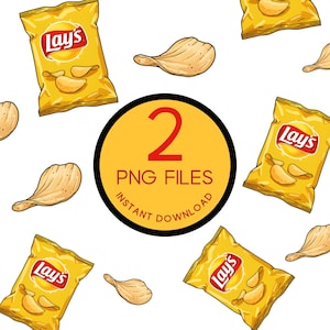 Lays chip bag - Lays Potato Chips bag – 2 PNG Files - chips clip bar illustration – vector SVG PNG cricket cut file Frito lays cut file
