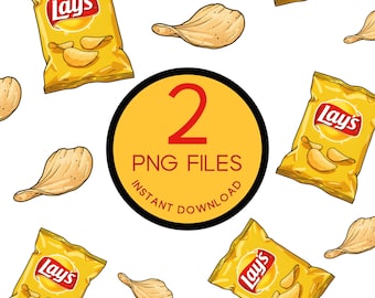 Lays chip bag - Lays Potato Chips bag – 2 PNG Files - chips clip bar illustration – vector SVG PNG cricket cut file Frito lays cut file
