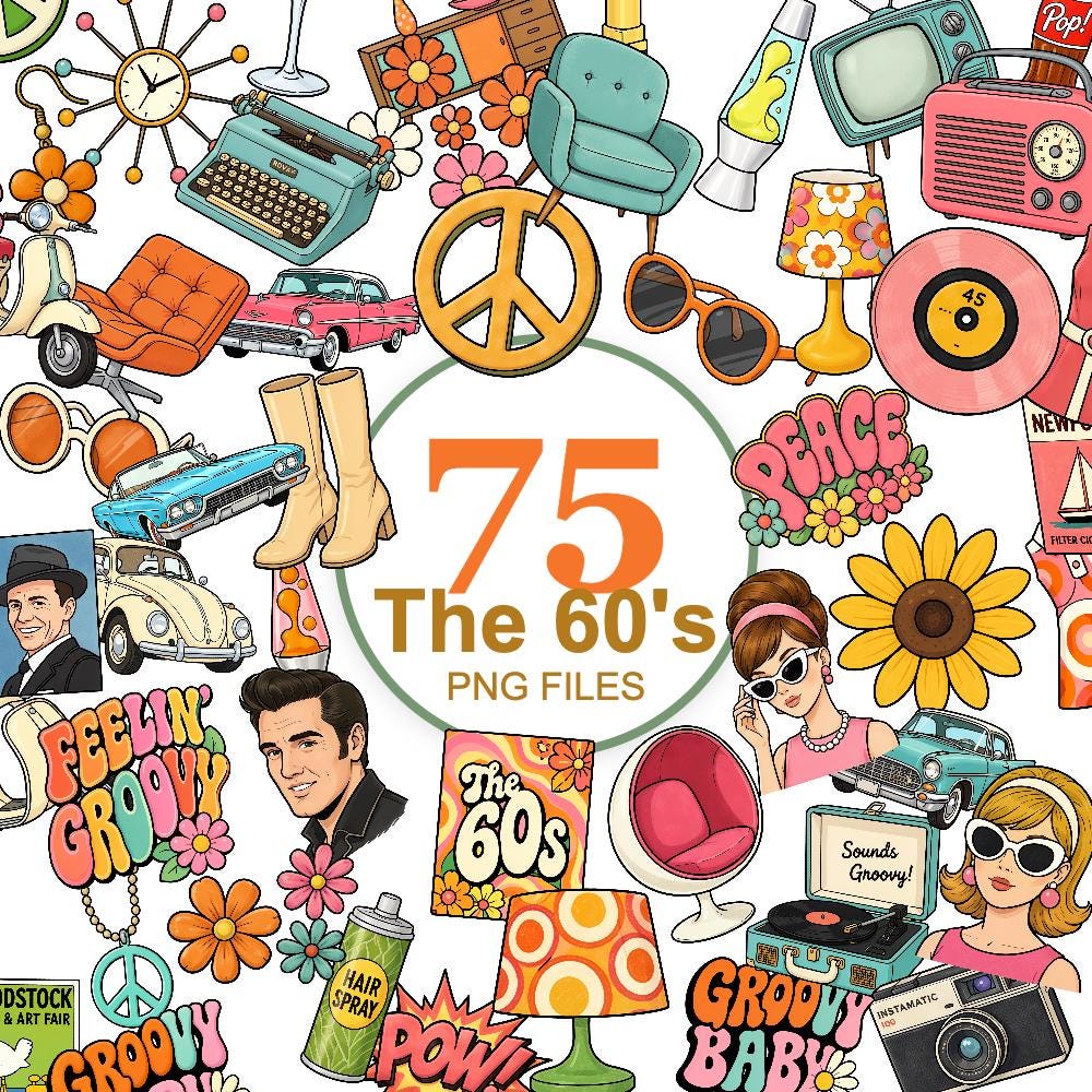 1960s Clipart - Etsy