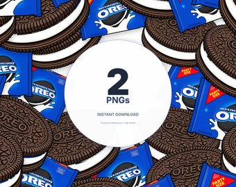 Oreo Cookies Illustration - 2PNG Files - Cookie clip bar illustration – vector PNG cricket cut file Snacks cut file