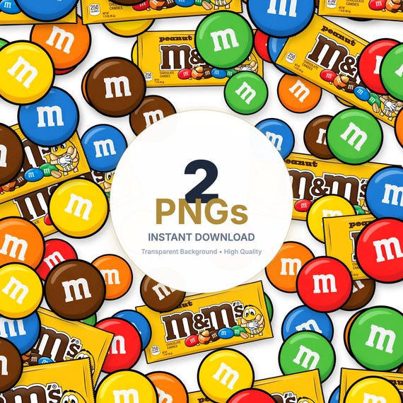 M&Ms Illustration 2PNG Files - MandMs Bar Illustration – Vector PNG cricket cut file Snacks cut file