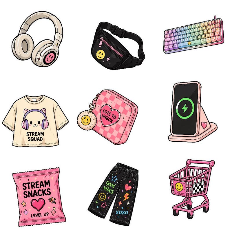 Generation Alpha Super Pack | 97 PNGs Clipart Bundle | Aesthetic PNG | Digital Stickers Scrapbook | Graphics Transparent Downloadable image 11