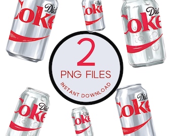 Diet Coke Illustration - PNG Files - Soda - Soft Drink illustration – vector SVG PNG cricket cut file