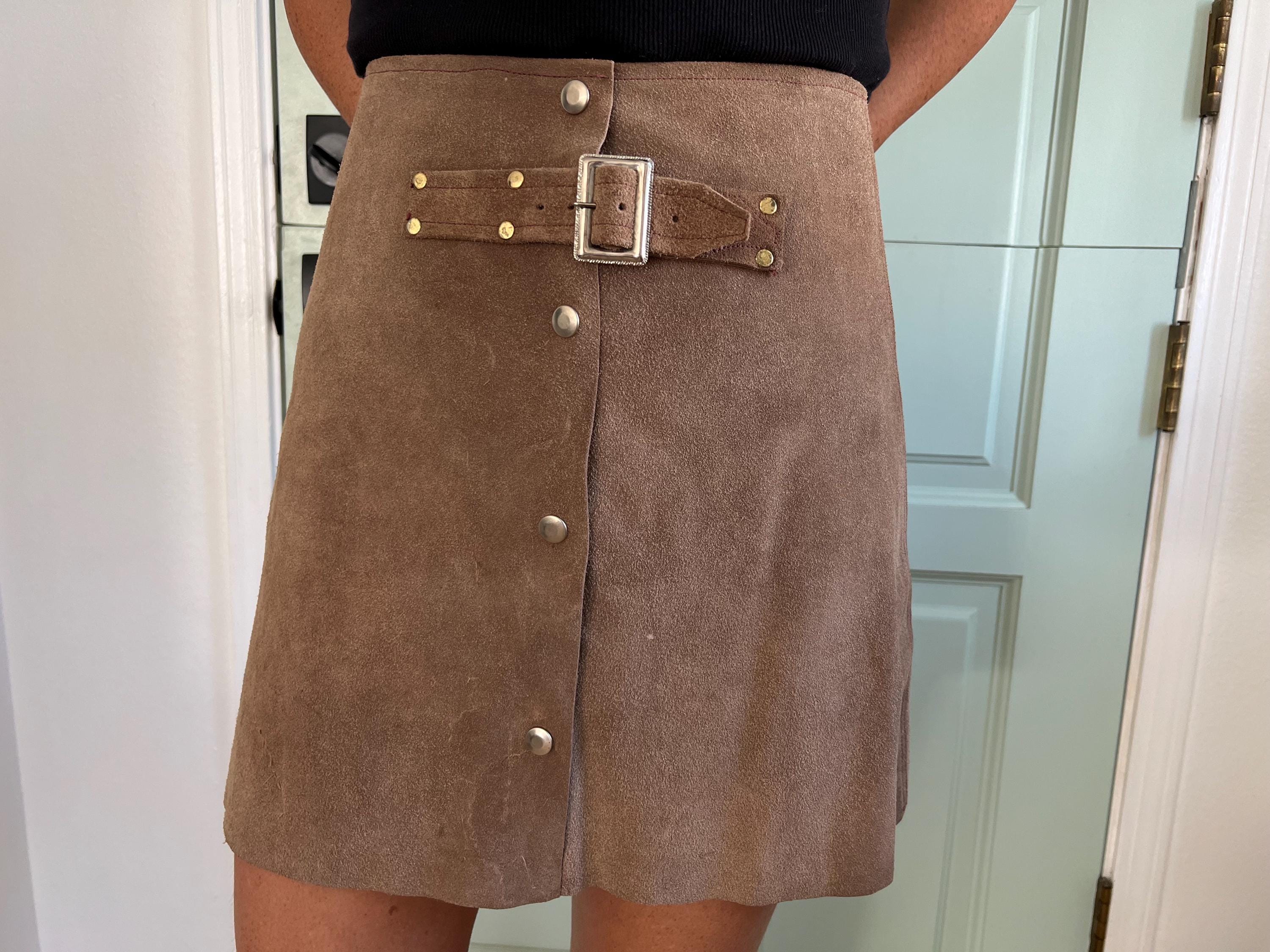 Brown Suede Skirt