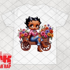Betty Boop Love Flowers Png File 3