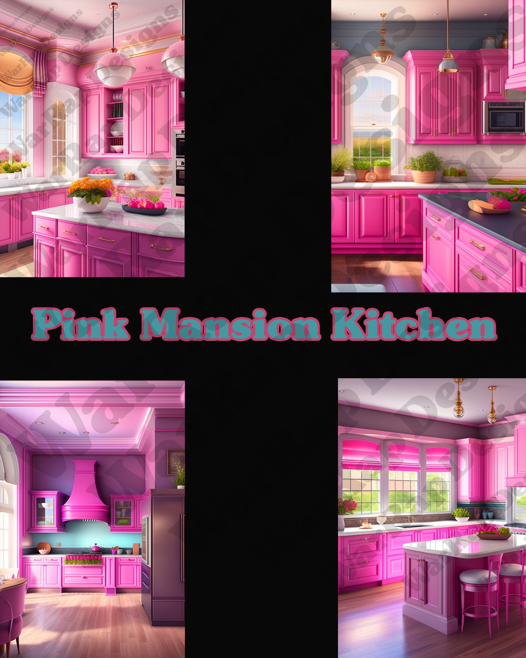 Pink Mansion Kitchen 1 - Etsy