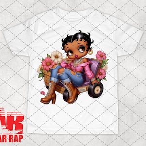 Betty Boop Love Flowers Png File 2