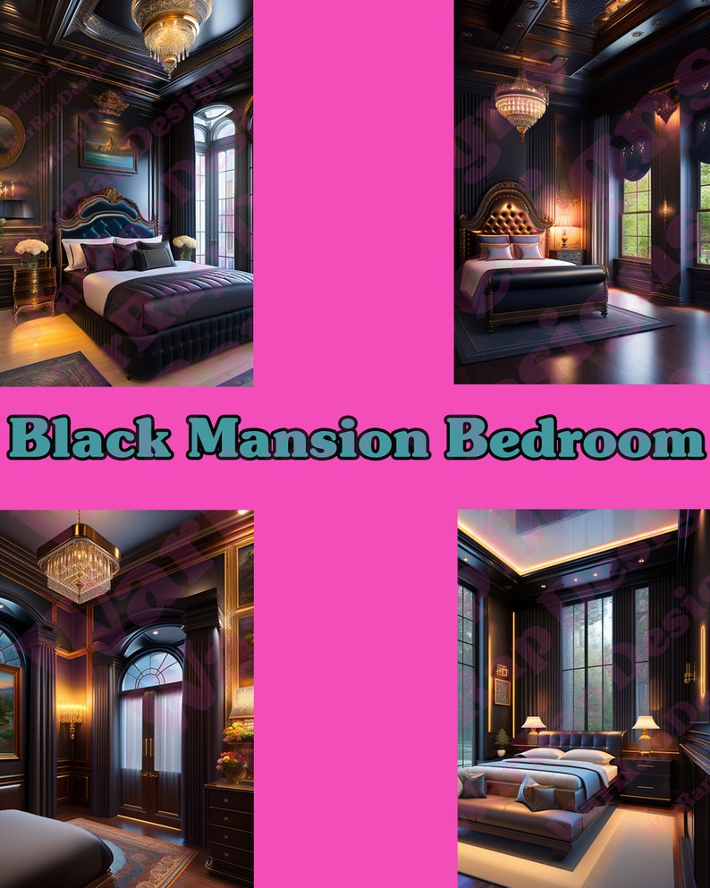 Black Mansion Bedroom - Etsy