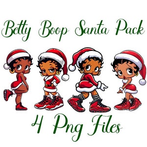 Betty Boop Santa Pack Png Files