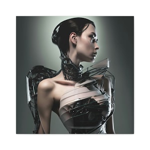 Dystopian Cyber Fashion, Sci Fi Art Prints, Beautiful Woman Art Print, Futuristic Art Print, Cyberpunk Art Print