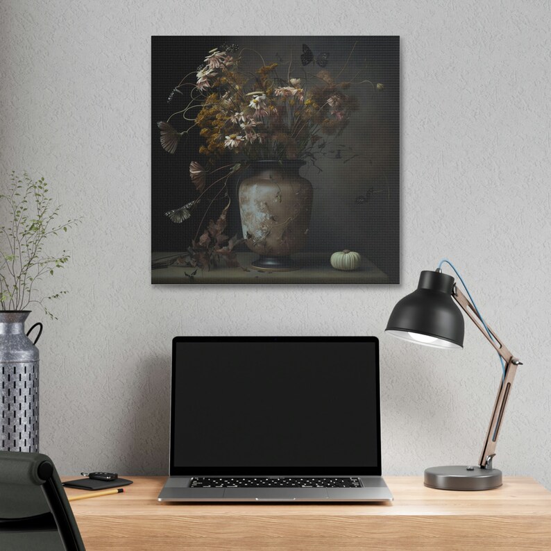 Botanical Wall Art, Still Life Art Print, Dark Floral Wall Art, Moody ...