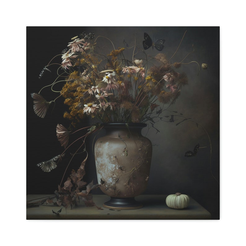 Botanical Wall Art, Still Life Art Print, Dark Floral Wall Art, Moody ...