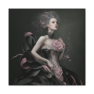 Rococo Decor, Gothic Vintage Portrait Art Prints, Victorian Art Print, Romance Art Prints