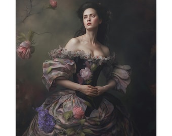 Rococo Victorian Portrait of a Lady Canvas Art