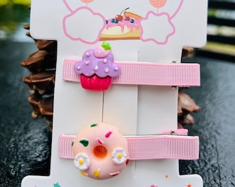 Juego de clips para el cabello hechos a mano para niñas pequeñas, accesorios para el cabello para niños, clips para cocodrilos, clips para niños pequeños, clips para el cabello sin resbalones.