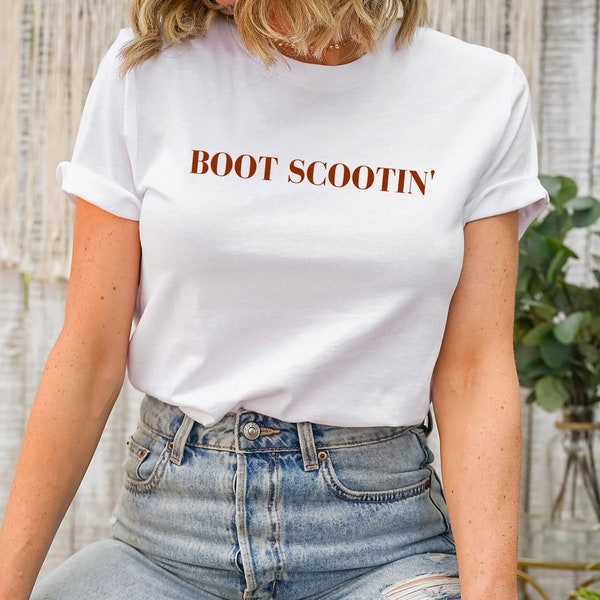 Boot Scootin' Boogie Tee, Country Music Tee, Western Cowgirl, Concert Graphic Tee, Two Stepping, Line Dancing, Country Music Festival Shirt,