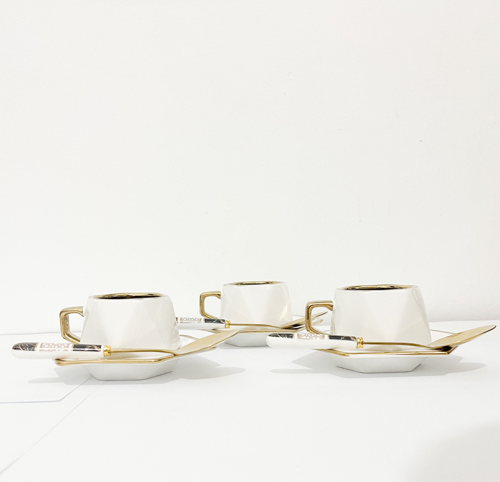 Turkish Tea Glasses and Saucers Set (12 Pieces), Arabic Persian Tea Cups  (4oz/120ml)