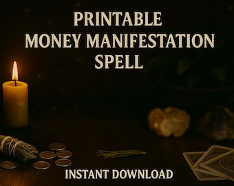 Money Manifestation Spell: Abundance Ritual Grimoire Page (Instant Download)